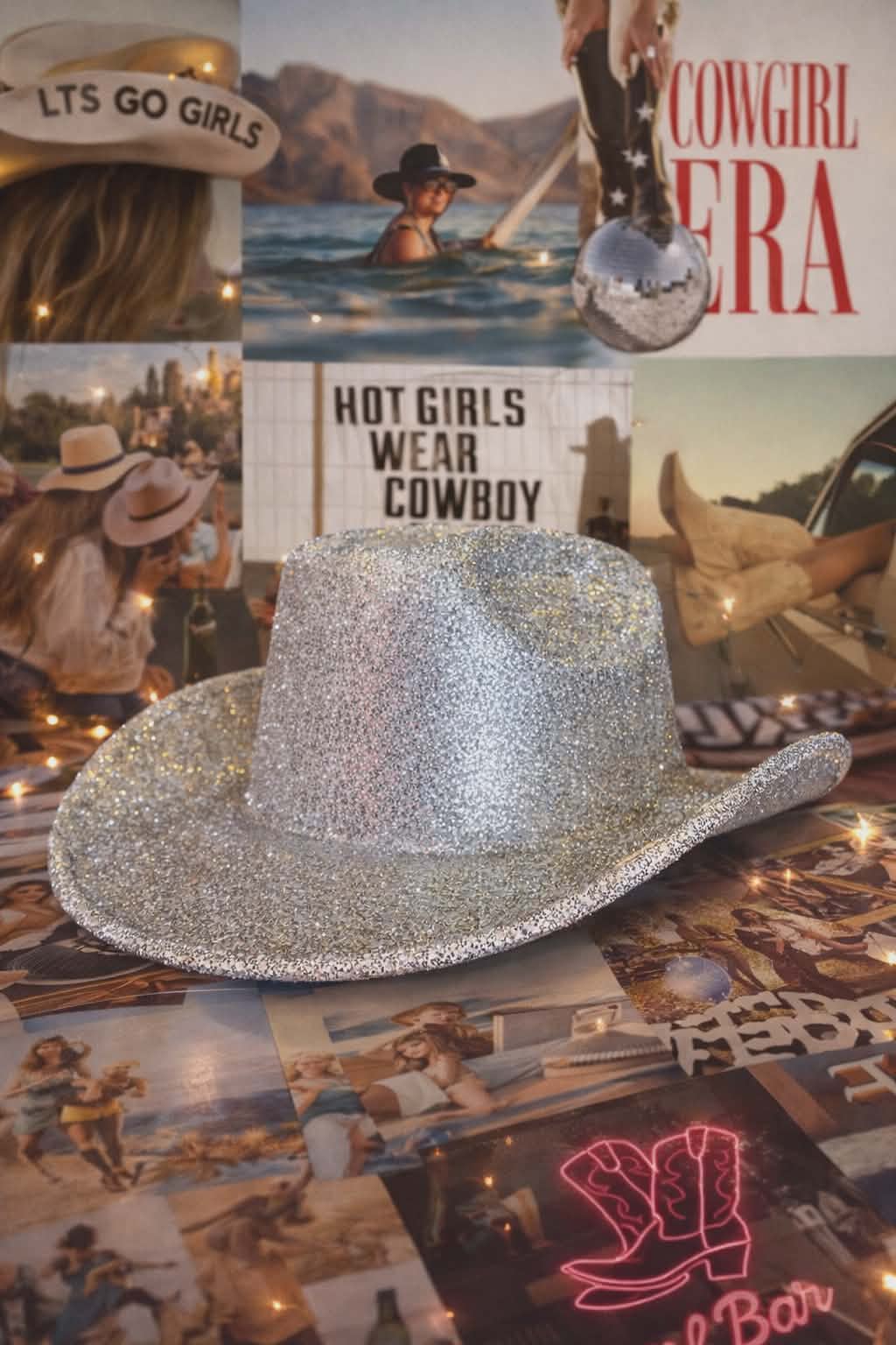 Silver Sparkly Cowboy Hat