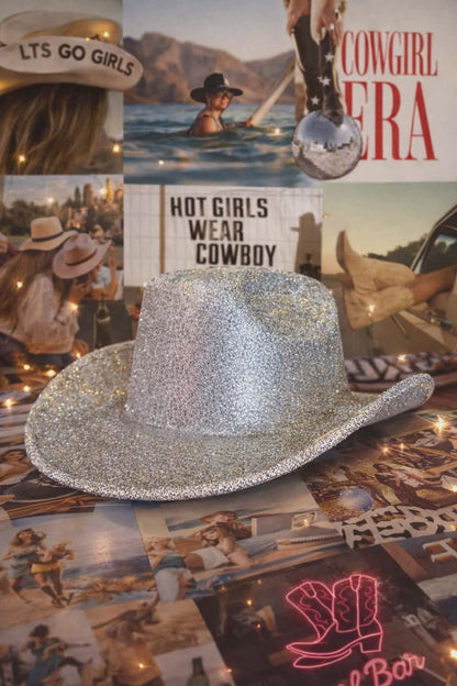 Silver Sparkly Cowboy Hat