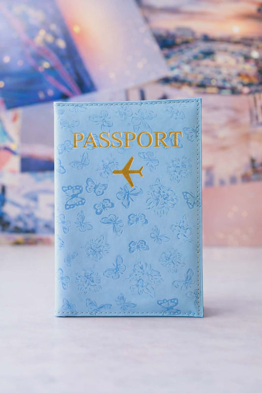 Blue Butterfly Passport Cover