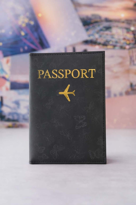 Black Butterfly Passport Cover