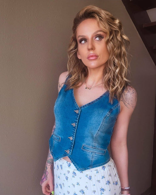 Blue Skies Ahead Denim Vest