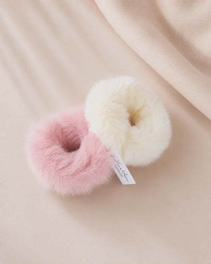 Assorted Fuzzy Scrunchie Set