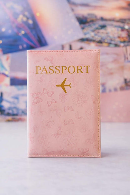 Pink Butterfly Passport Cover