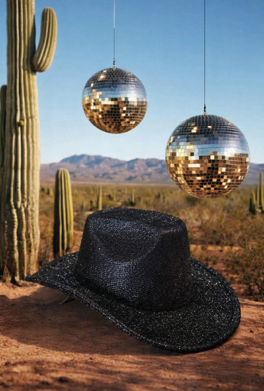 Black Sparkly Cowboy Hat
