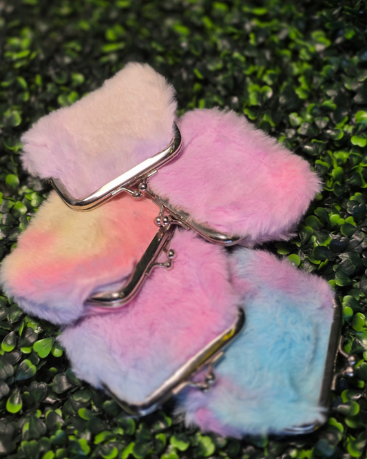 Tie Dye Fuzzy Coin Purse