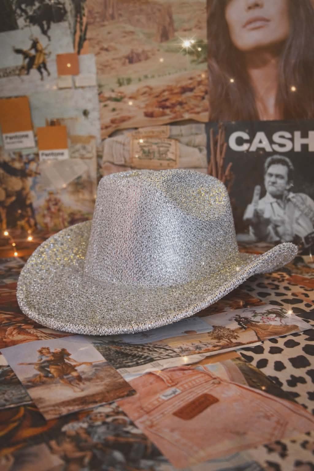 Silver Sparkly Cowboy Hat