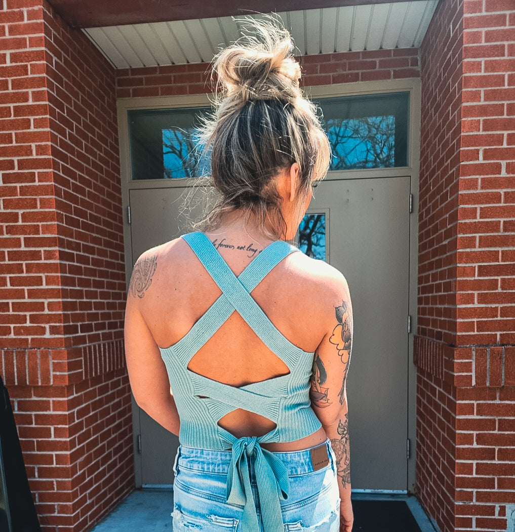 Home By Spring Braided Back Top