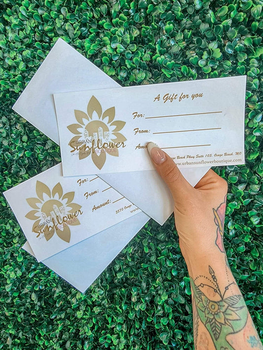 Urban Sunflower Boutique Gift Certificate